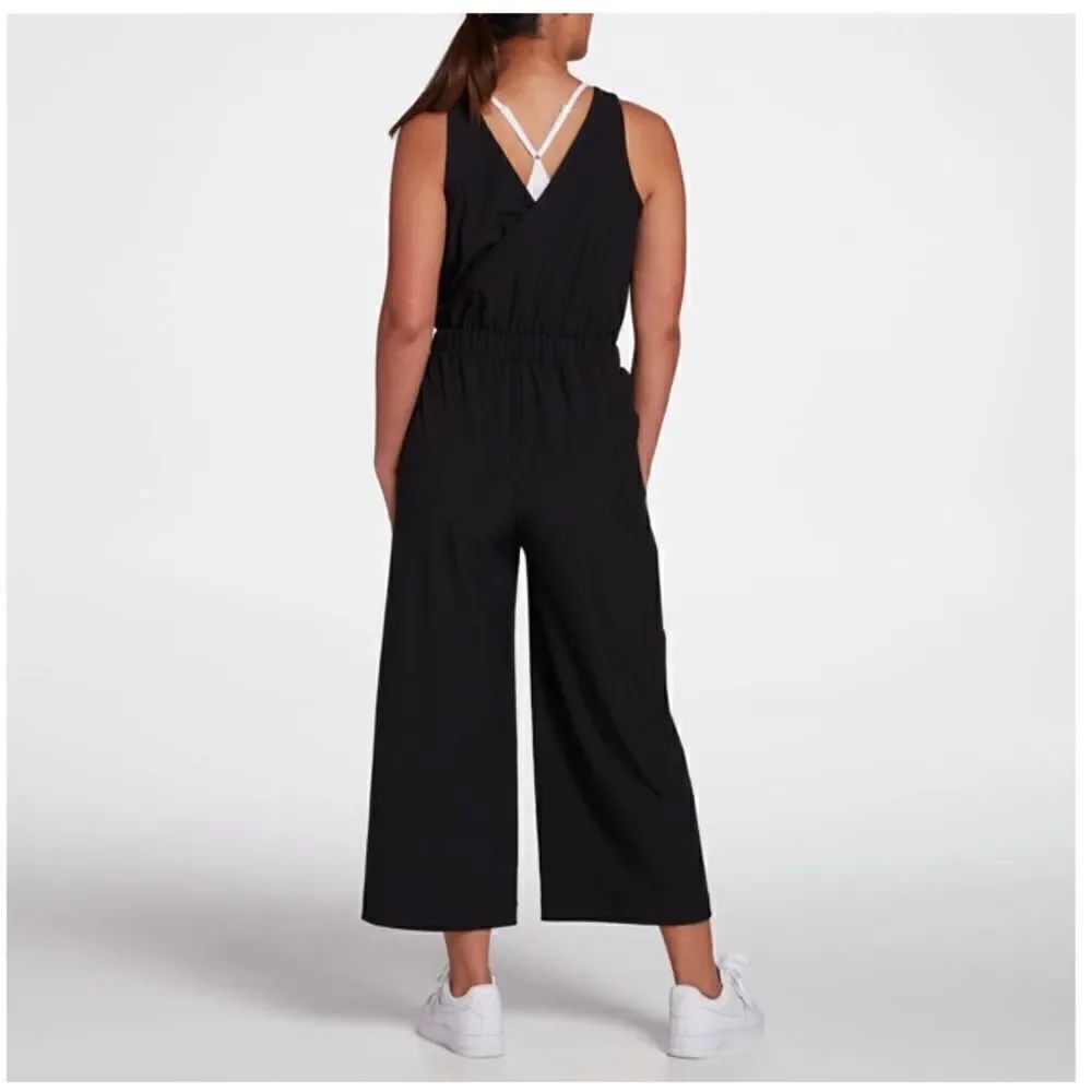 CALIA Wide Leg Overlap Jumpsuit